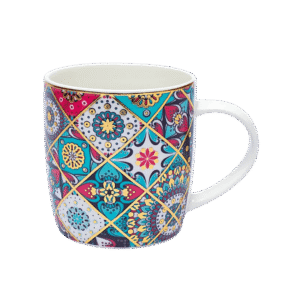 Porcelæns tekrus i orientalsk mønster med stål infuser.